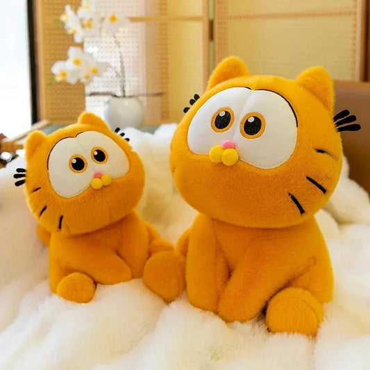 Cartoon Cat Stuffed Plush Doll Orange Cat Plushie Toy