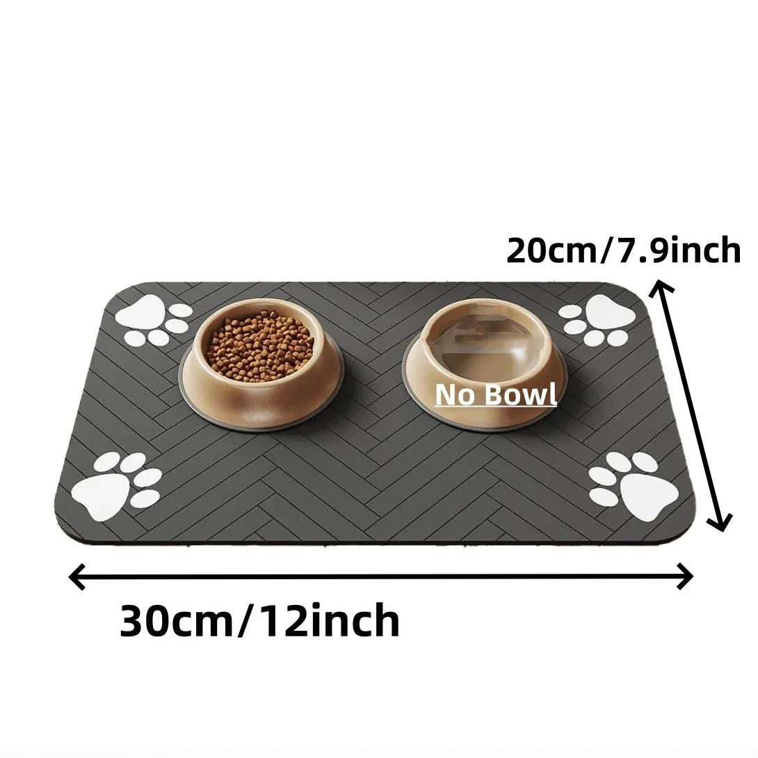 Pet Feeding Mat Absorbent Rubber Backing Quick Dry