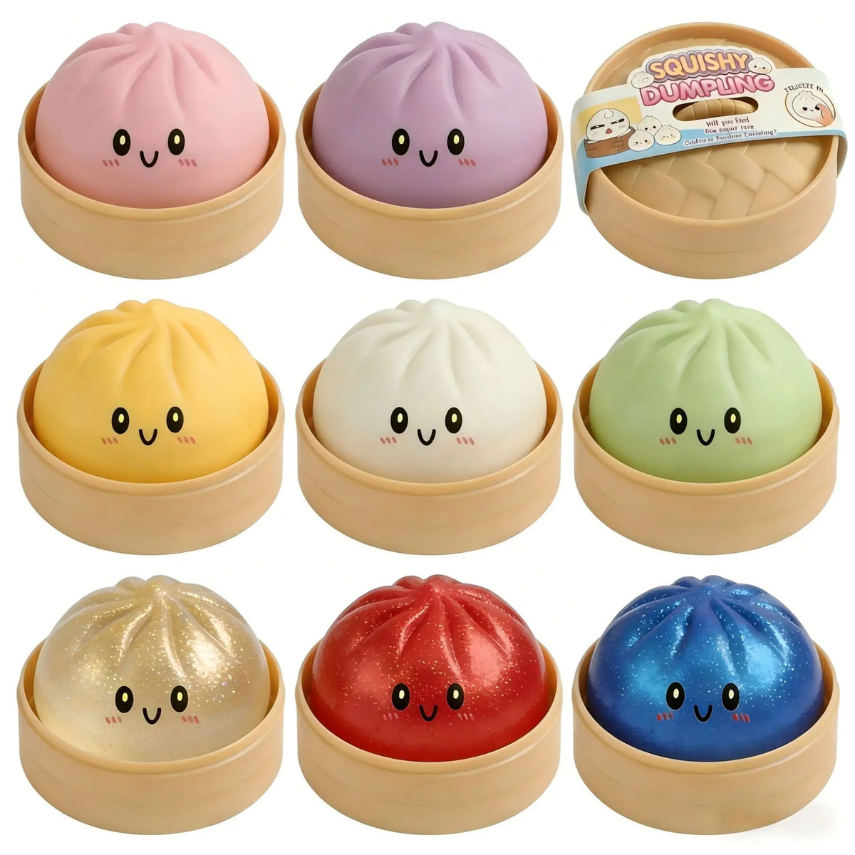 Glitter Dumpling Squishy Toy Sensory Stress Relief