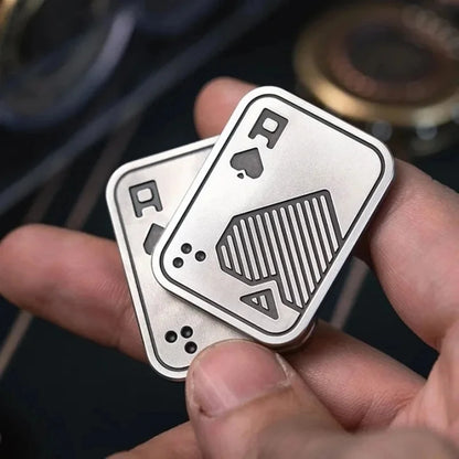 Metal EDC Push Slider Magnetic Poker Fidget Stress Toy