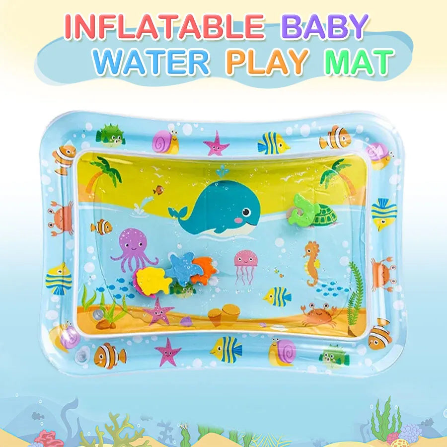 Inflatable Baby Water Play Mat Tummy Time Sensory Pad