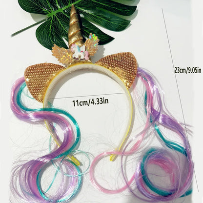 Unicorn Birthday Girl Headband Cute Kids Party Headwear