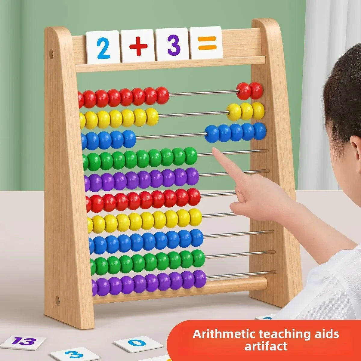 Wooden 100 Beads Abacus Toy Preschool Math Counting Rack