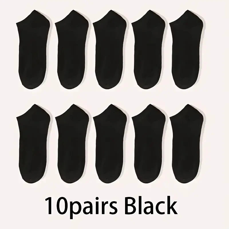 Unisex Comfort Fit Ankle Socks Breathable Low Cut 5 Pack