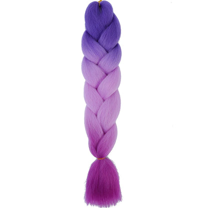 24 Inch Jumbo Braiding Hair Synthetic Afro Ombre Extensions
