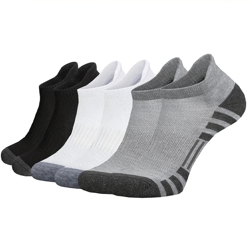 Men Non Slip Athletic Crew Socks Ground Gripping Sports