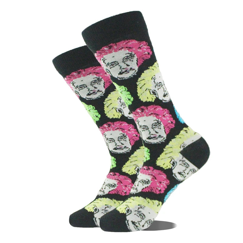 Novelty Dinosaur Crew Skateboard Socks Funny Men