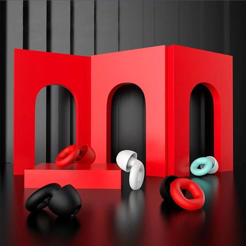 Silicone Noise Reducing Earplugs Soundproof Sleep Swimming