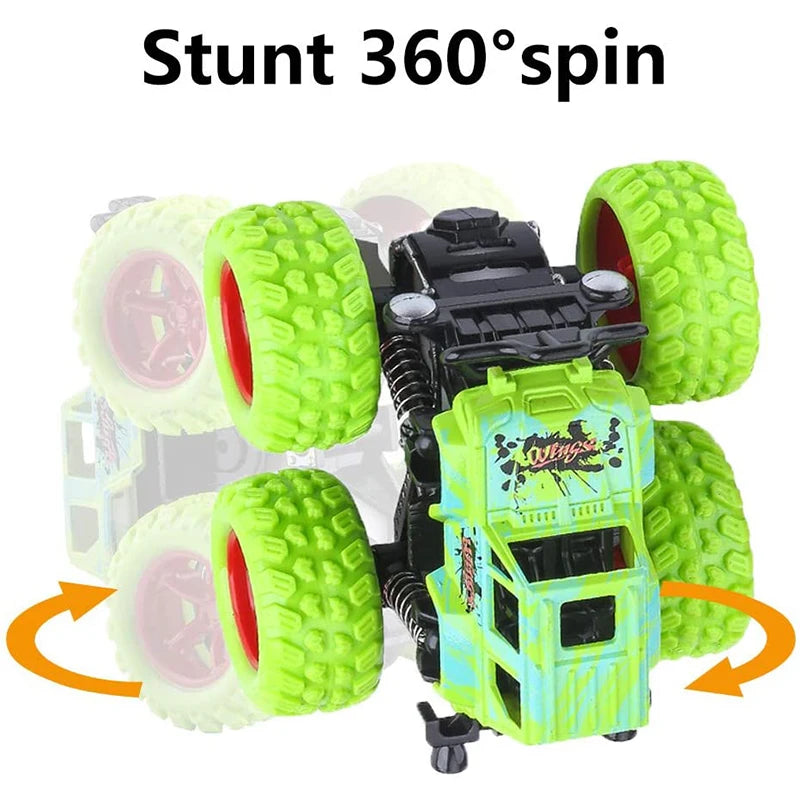 Pull Back Off Road Toy Car 360 Rotation Stunt SUV