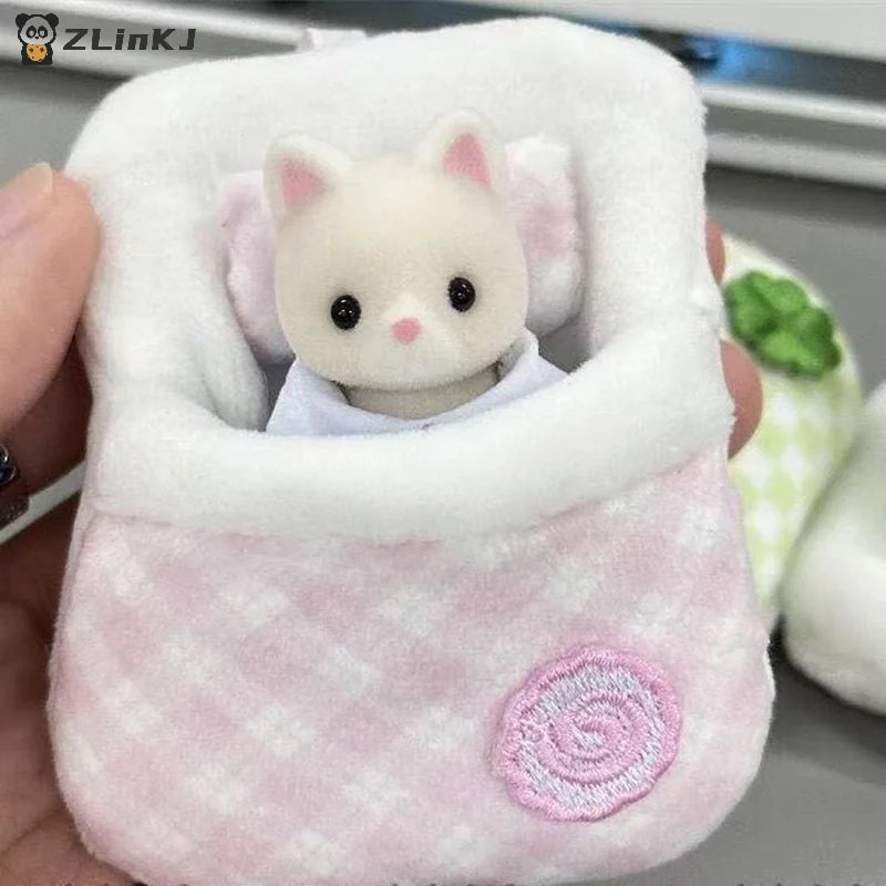 Plush Clover Mini Doll Bed Sleeping Bag Room Decor