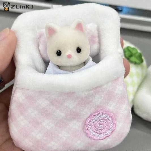 Plush Clover Mini Doll Bed Sleeping Bag Room Decor