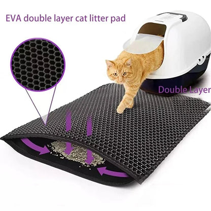 Waterproof Cat Litter Mat Double Layer Pet Litter Pad