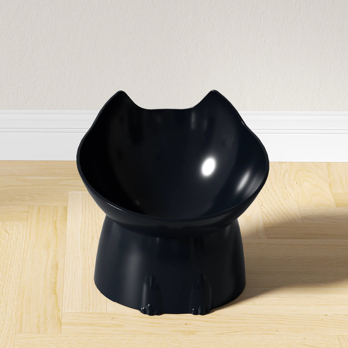 Elevated Cat Bowl Anti Tip Plastic Raised Pet Feeding
