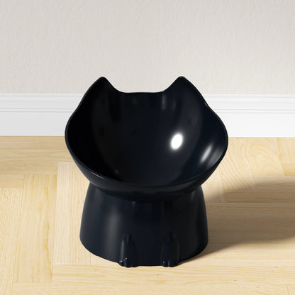 Elevated Cat Bowl Anti Tip Plastic Raised Pet Feeding