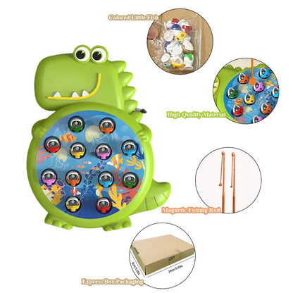 Magnetic Fishing Toy Set Dinosaur Fishing Game for Toddlers