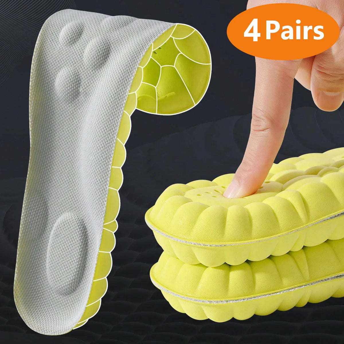 Elastic Latex Sports Insoles Breathable Arch Support Cushion