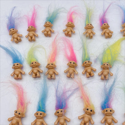 Vintage Lucky Troll Dolls Cute Mini Figure Set