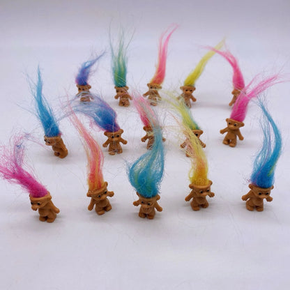 Vintage Lucky Troll Dolls Cute Mini Figure Set