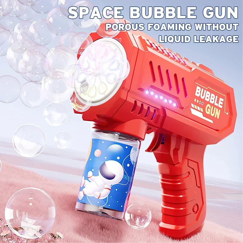 Automatic Rocket Bubble Gun Electric Bubble Blower