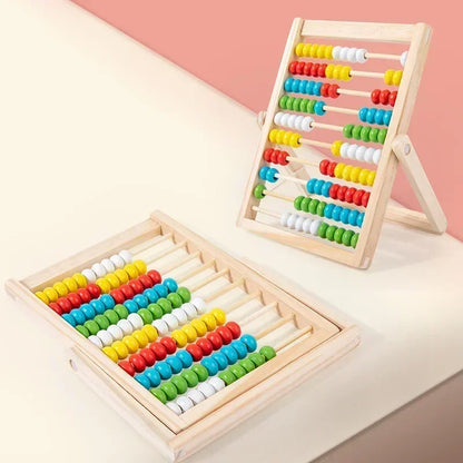 Wooden 100 Beads Abacus Toy Preschool Math Counting Rack