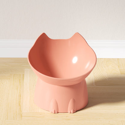 Elevated Cat Bowl Anti Tip Plastic Raised Pet Feeding