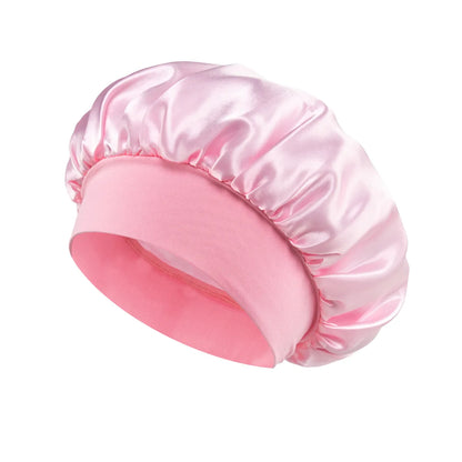 Silk Satin Hair Bonnet Night Sleep Shower Cap Large Wrap