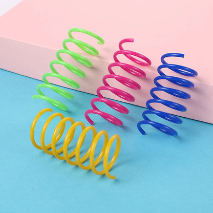 Heavy Gauge Cat Spring Toy Colorful Coil Spiral