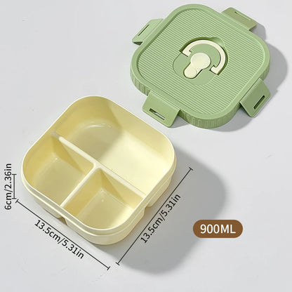 WORTHBUY Portable Plastic Lunch Box With Compartment Microwave Safe Fruit Salad Lunch Container Kid Student Leak-proof Bento Box