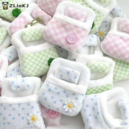 Plush Clover Mini Doll Bed Sleeping Bag Room Decor