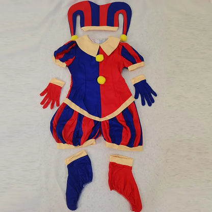 Circus Jester Cosplay Costume Anime Carnival Outfit