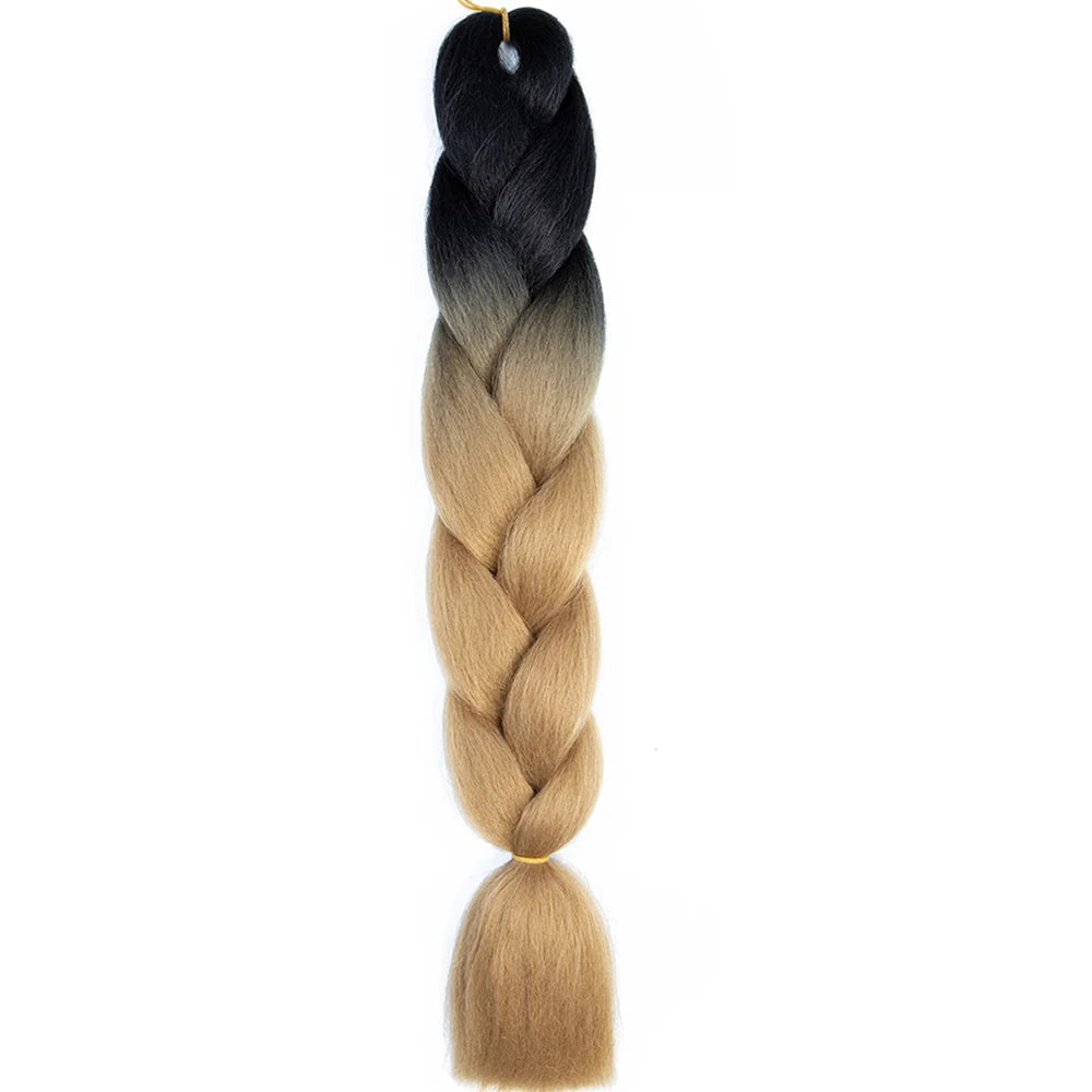 24 Inch Jumbo Braiding Hair Synthetic Afro Ombre Extensions