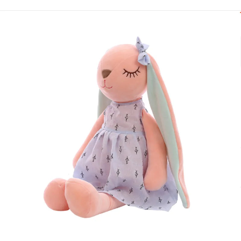 Cute Bunny Soothing Plush Doll Soft Sleeping Toy 35cm