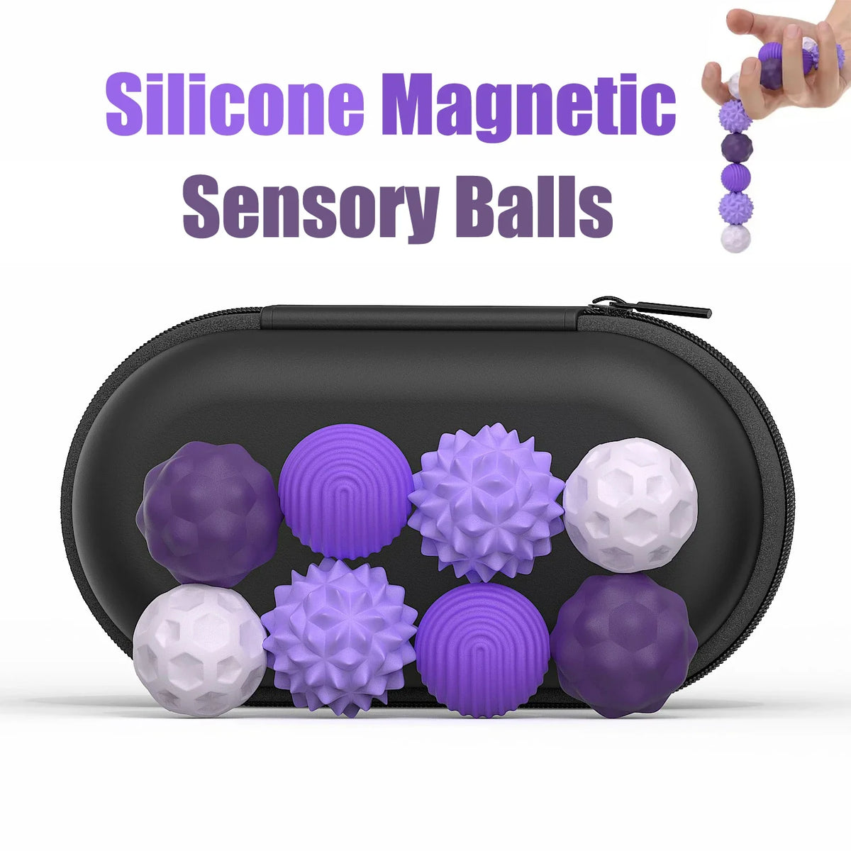 Silicone Magnetic Sensory Balls Fidget Toy Quiet Office