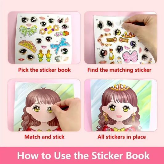 Princess Sticker Activity Book DIY Dress Up Craft Set
