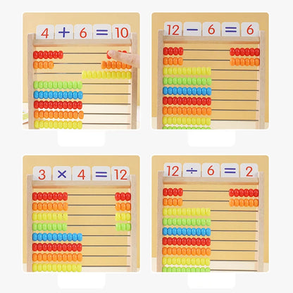 Wooden Rainbow Abacus Counting Toy Math Learning Frame