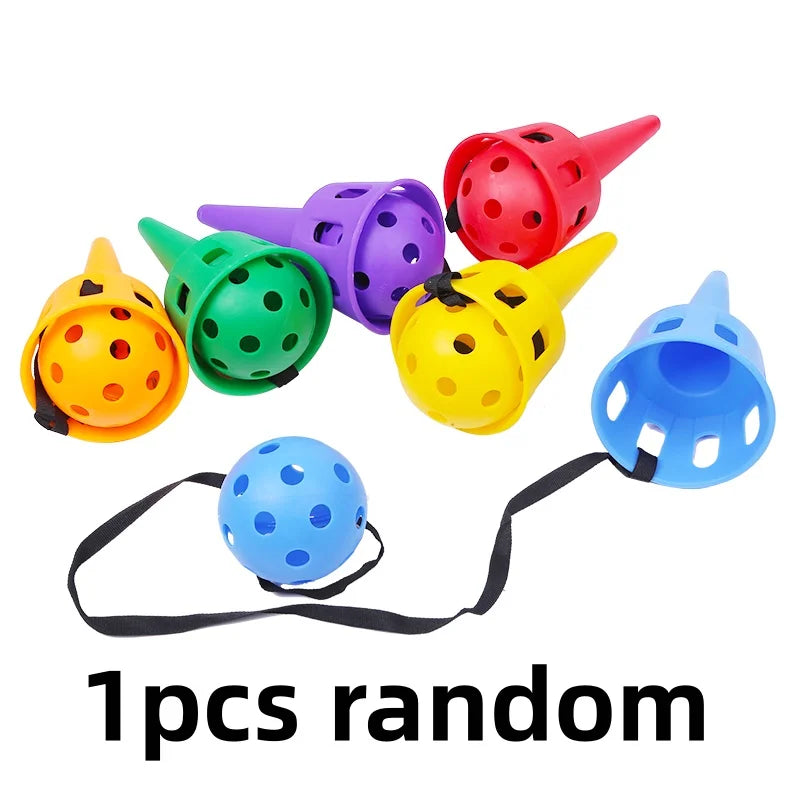 Throwing Catching Ball Game Set Scoop Launcher Toy