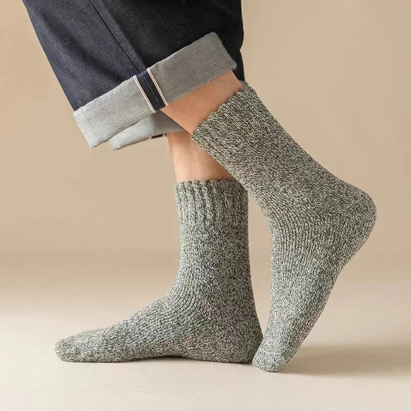 Winter Thick Warm Cashmere Socks Men Retro Snow