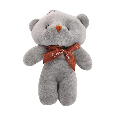 Mini Teddy Bear Plush Keychain Bow Tie Bear Pendant 10 Pack