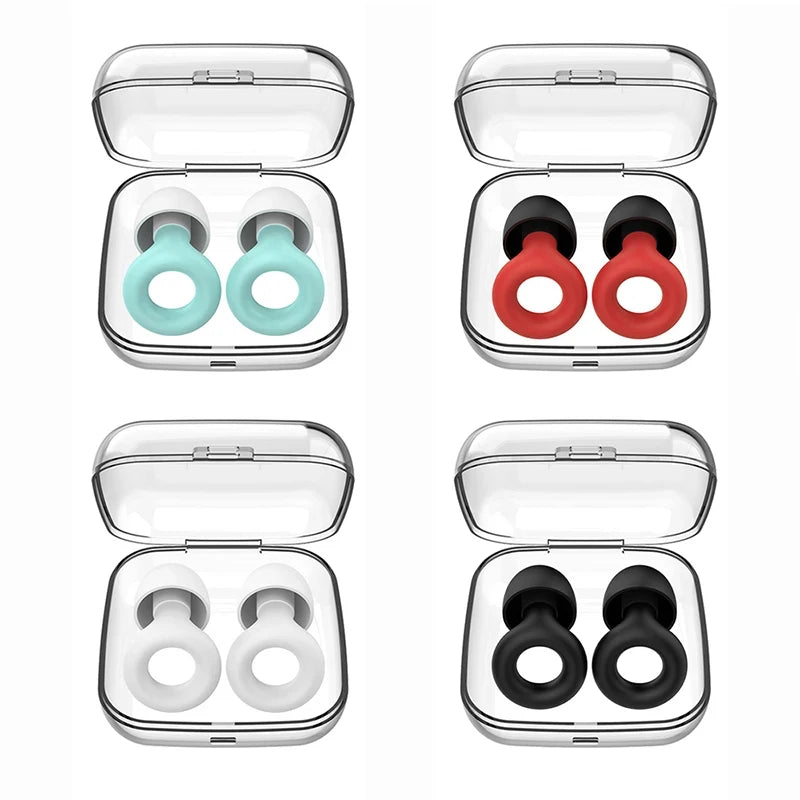 Silicone Noise Reducing Earplugs Soundproof Sleep Swimming
