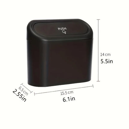 Mini Car Trash Can Pressing Type Vehicle Garbage Bin