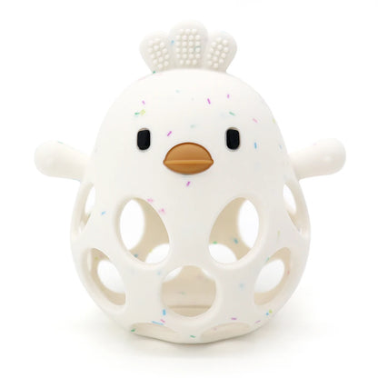 Baby Silicone Teether Toy Cartoon Chick Chewing Trainer