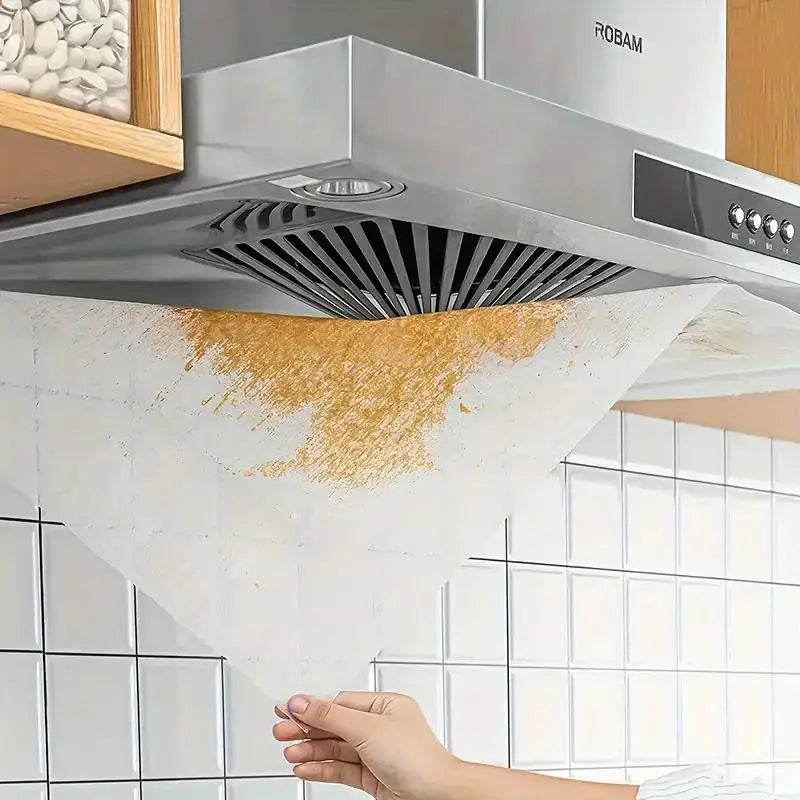 Range Hood Filter Paper 12 Pack Oil Absorbing Mesh Sheets