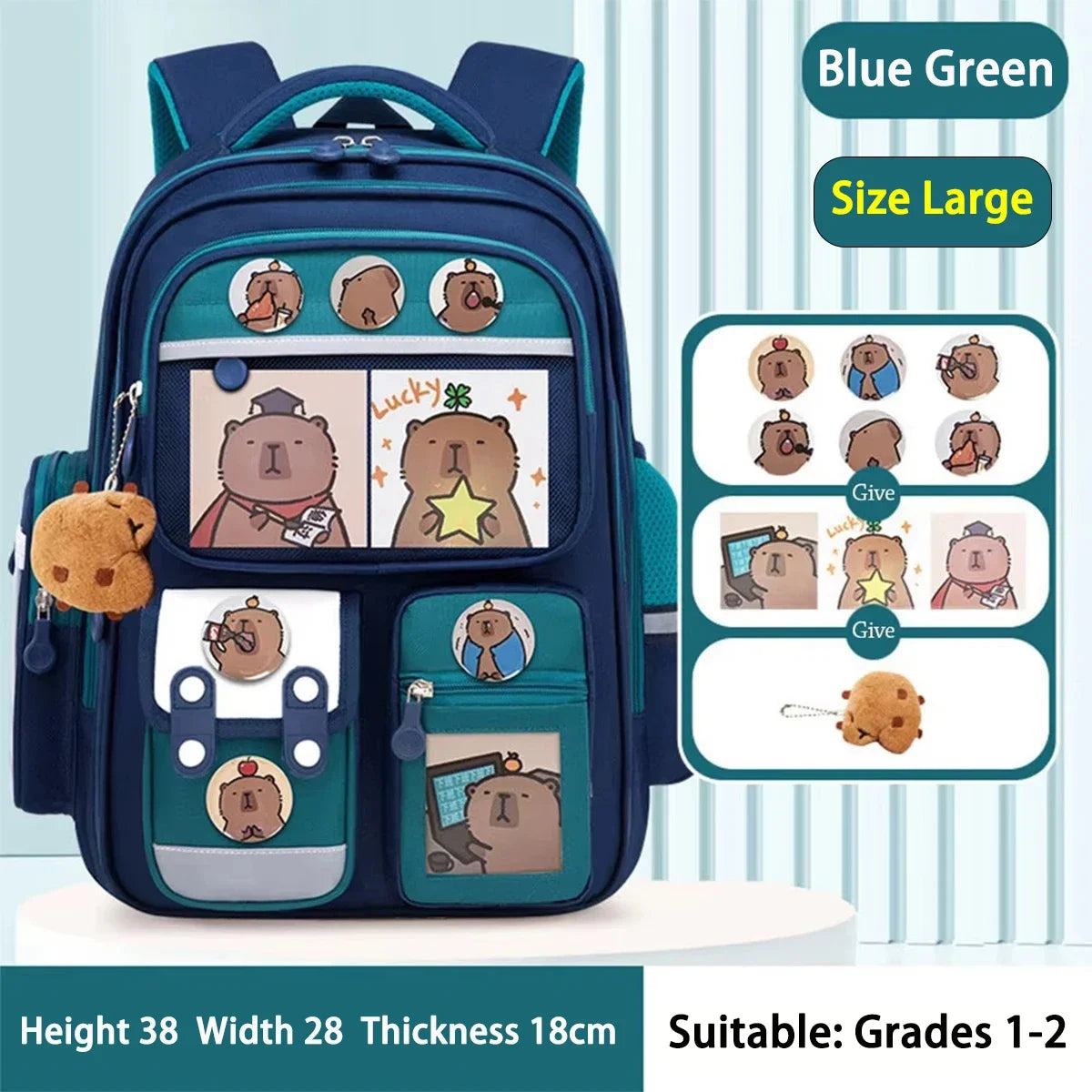 Waterproof Student School Backpack Large Capacity Ergonomic Rucksack