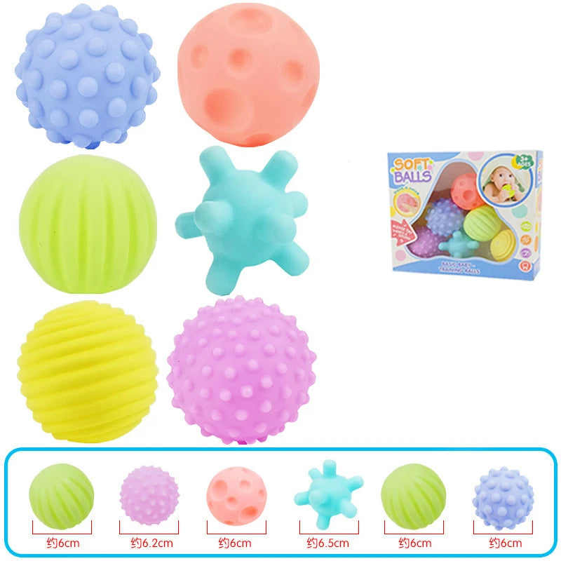 Textured Baby Sensory Ball Set Soft Tactile Massage Balls