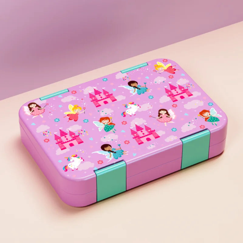 37oz Adorable Cartoon Printed Bento Box Microwavable Divided Lunch Box Leakproof BPA-Free Snack Food Container for School Picnic