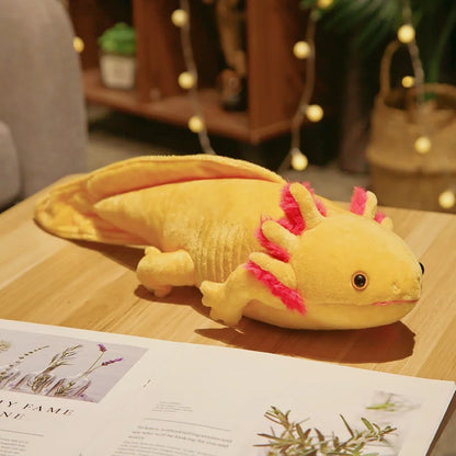 Axolotl Plush Pillow Colorful Newt Stuffed Animal Cushion