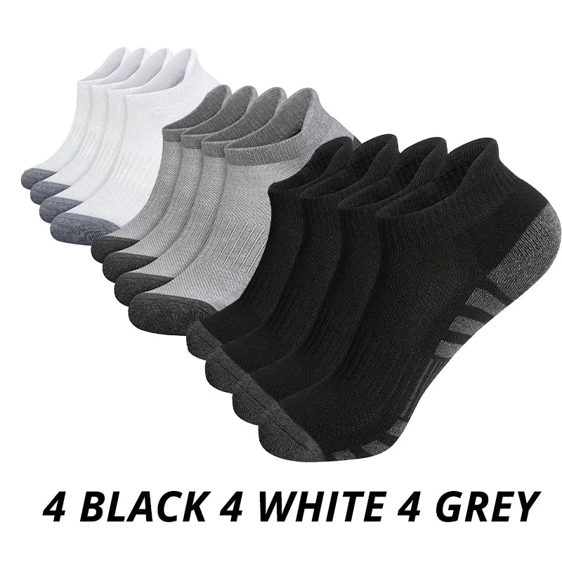 Men Non Slip Athletic Crew Socks Ground Gripping Sports