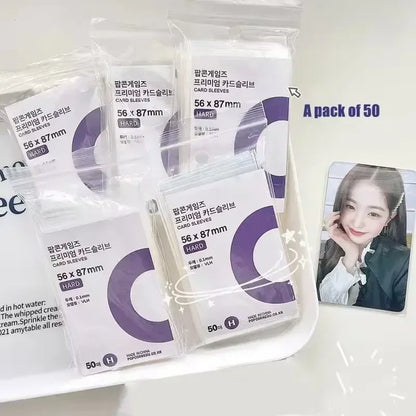 Transparent Idol Card Protective Sleeves Waterproof Holders