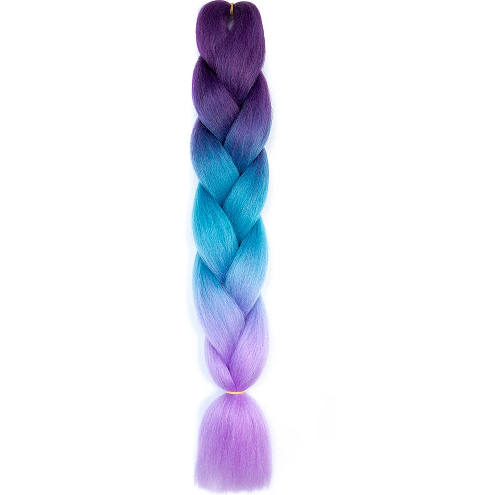 24 Inch Jumbo Braiding Hair Synthetic Afro Ombre Extensions