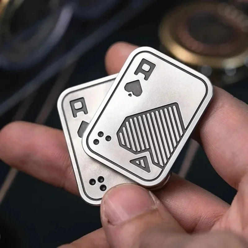 Metal EDC Push Slider Magnetic Poker Fidget Stress Toy